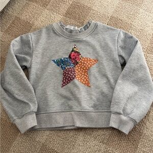 Copper Key Gray Sweatshirt with Colorful Star Patch